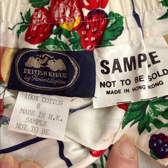 British Khaki by Robert Lighton Fruit & Veggies Cotton SAMPLE Maxi Skirt - Picture 4 of 7